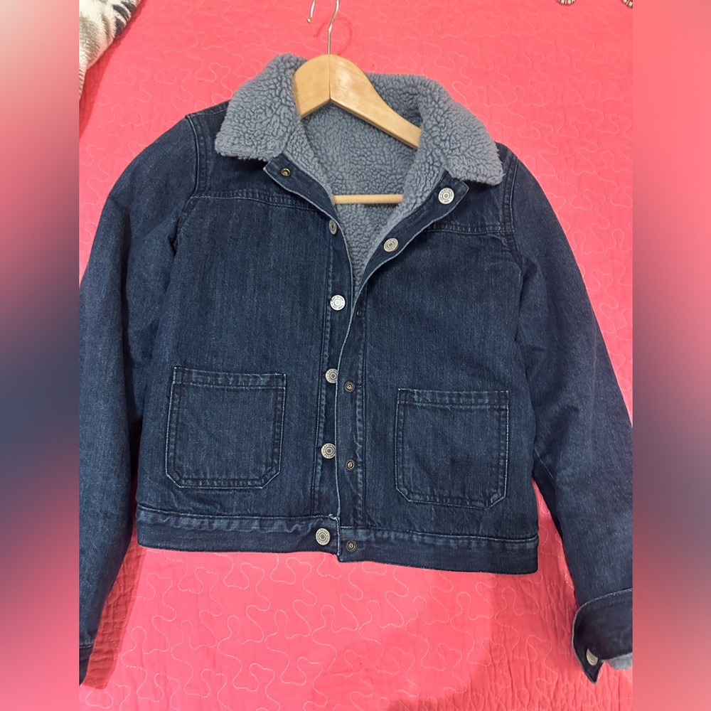Gap kids xL double sided denim jacket